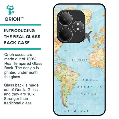 Fly Around The World Glass Case for Realme GT 6 5G