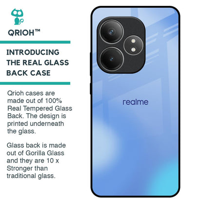 Vibrant Blue Texture Glass Case for Realme GT 6 5G