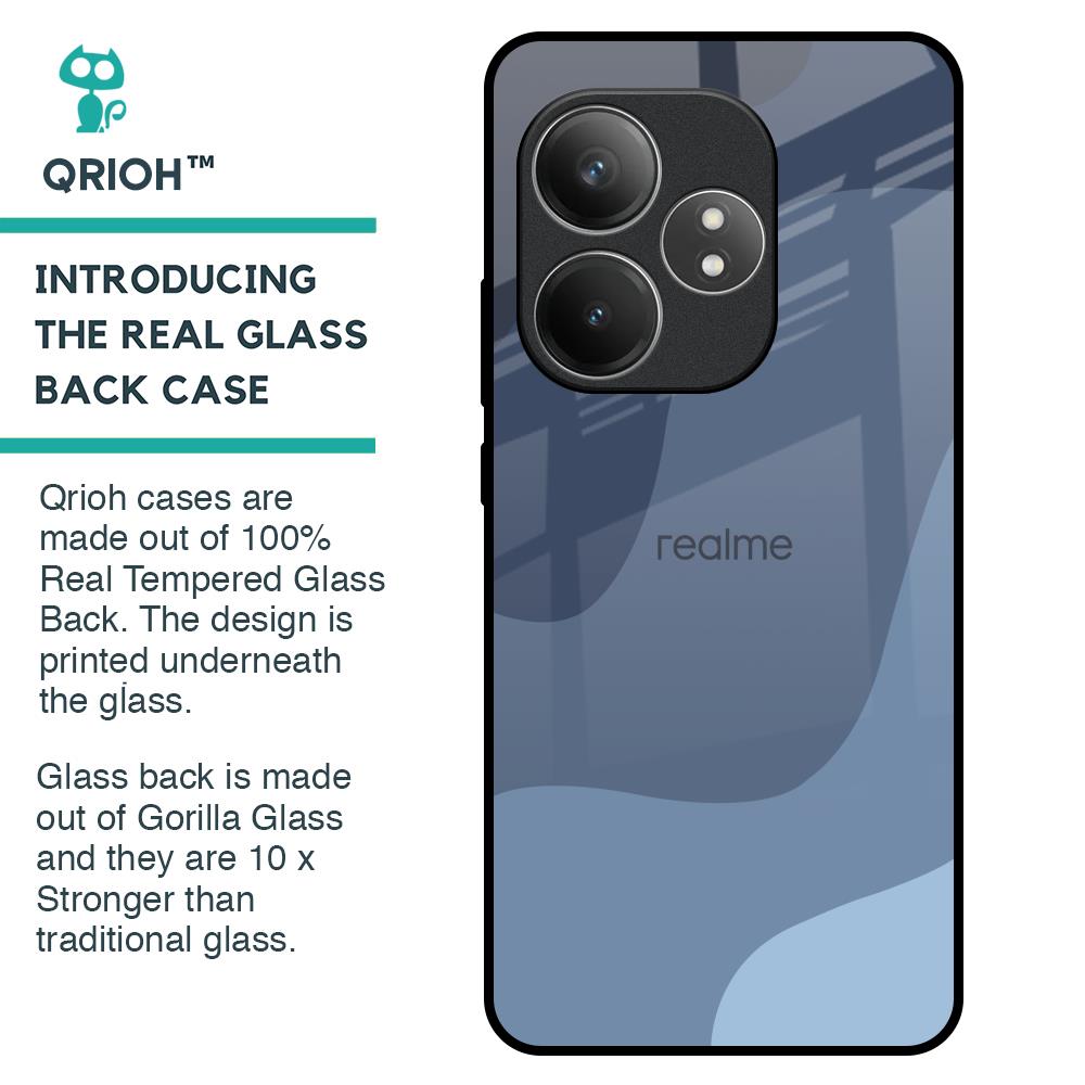 Navy Blue Ombre Glass Case for Realme GT 6 5G