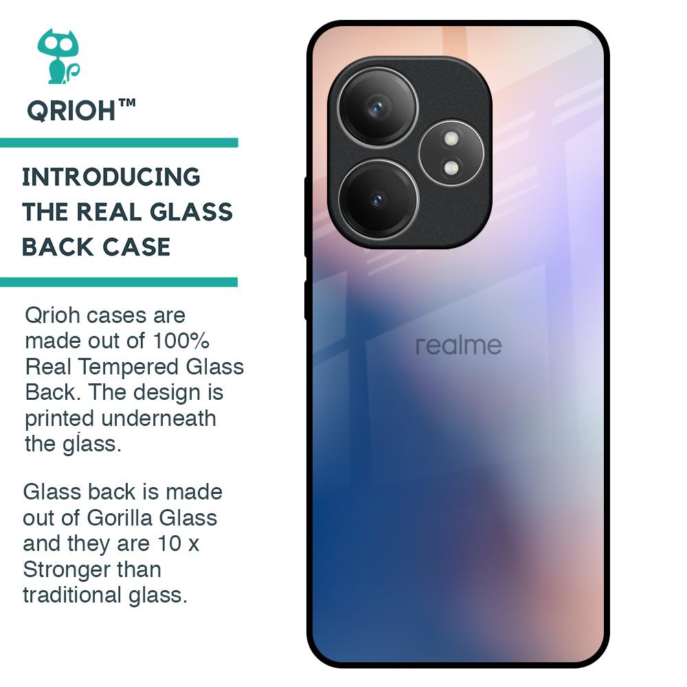 Blue Mauve Gradient Glass Case for Realme GT 6 5G