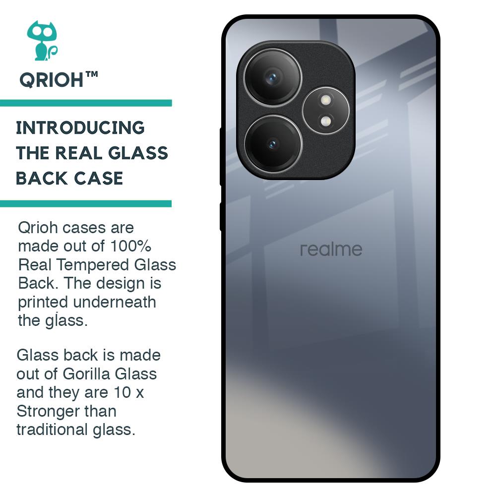 Space Grey Gradient Glass Case for Realme GT 6 5G