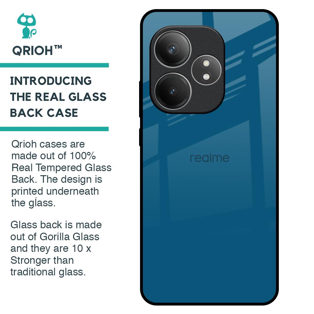 Cobalt Blue Glass Case for Realme GT 6 5G