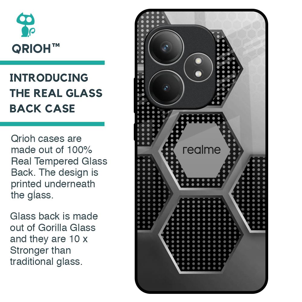 Hexagon Style Glass Case For Realme GT 6 5G