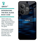 Blue Rough Abstract Glass Case for Realme GT 6 5G