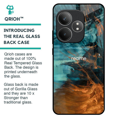 Golden Splash Glass Case for Realme GT 6 5G
