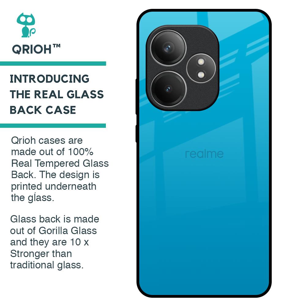 Blue Aqua Glass Case for Realme GT 6 5G