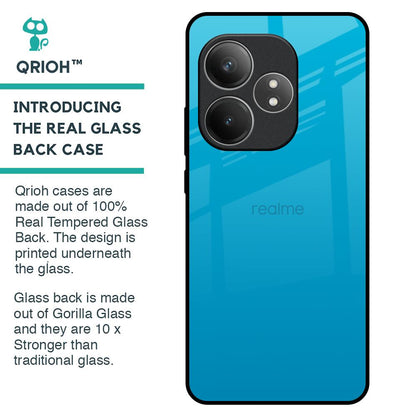 Blue Aqua Glass Case for Realme GT 6 5G