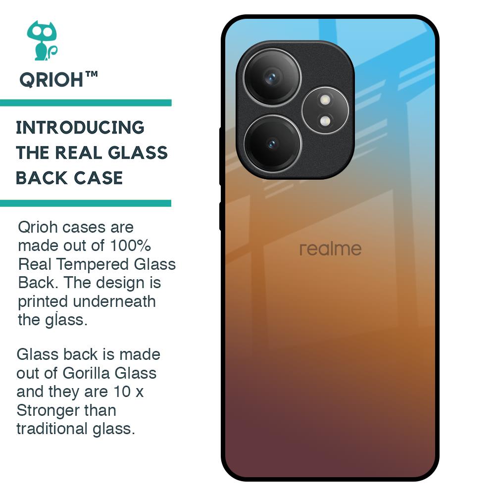 Rich Brown Glass Case for Realme GT 6 5G