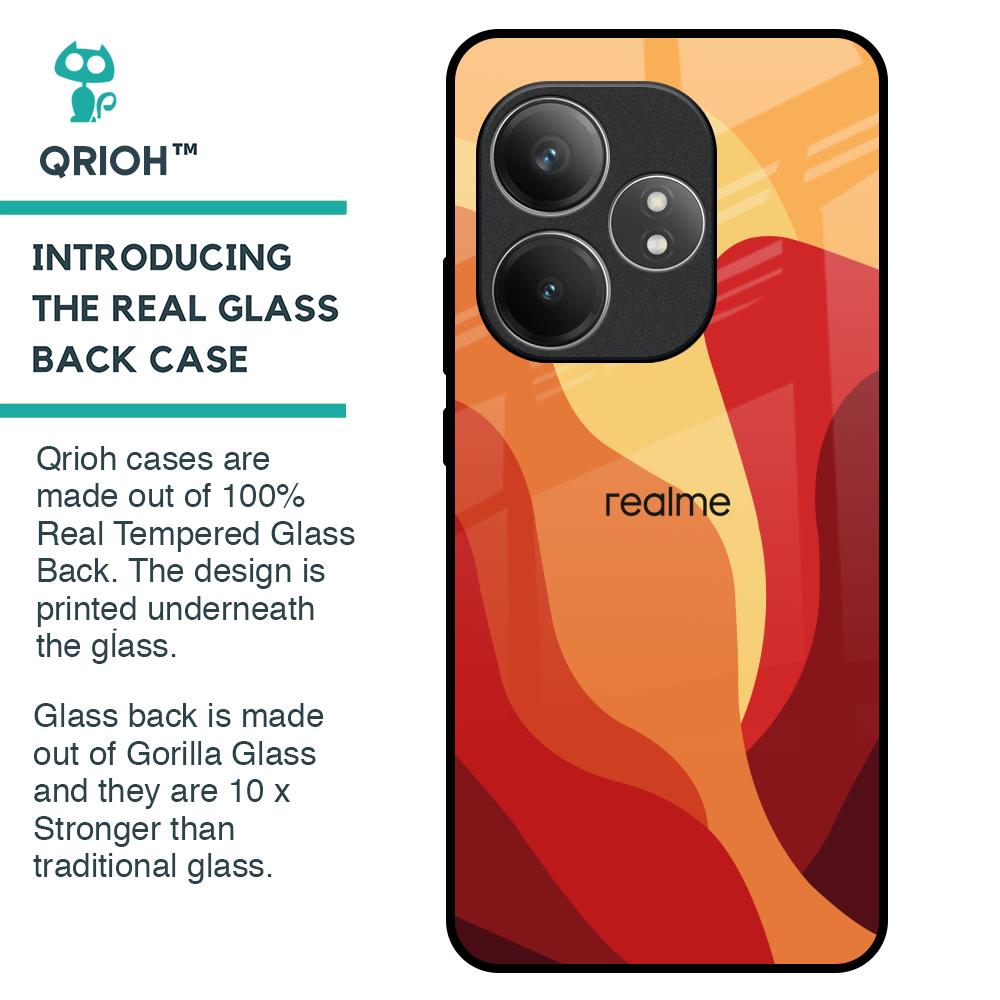 Magma Color Pattern Glass Case for Realme GT 6 5G