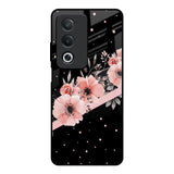 Floral Black Band OPPO A3 Pro 5G Glass Back Cover Online