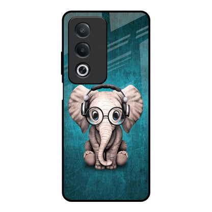 Adorable Baby Elephant OPPO A3 Pro 5G Glass Back Cover Online