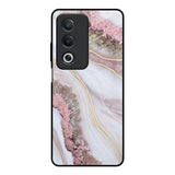 Pink & Gold Gllitter Marble OPPO A3 Pro 5G Glass Back Cover Online