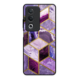 Purple Rhombus Marble OPPO A3 Pro 5G Glass Back Cover Online
