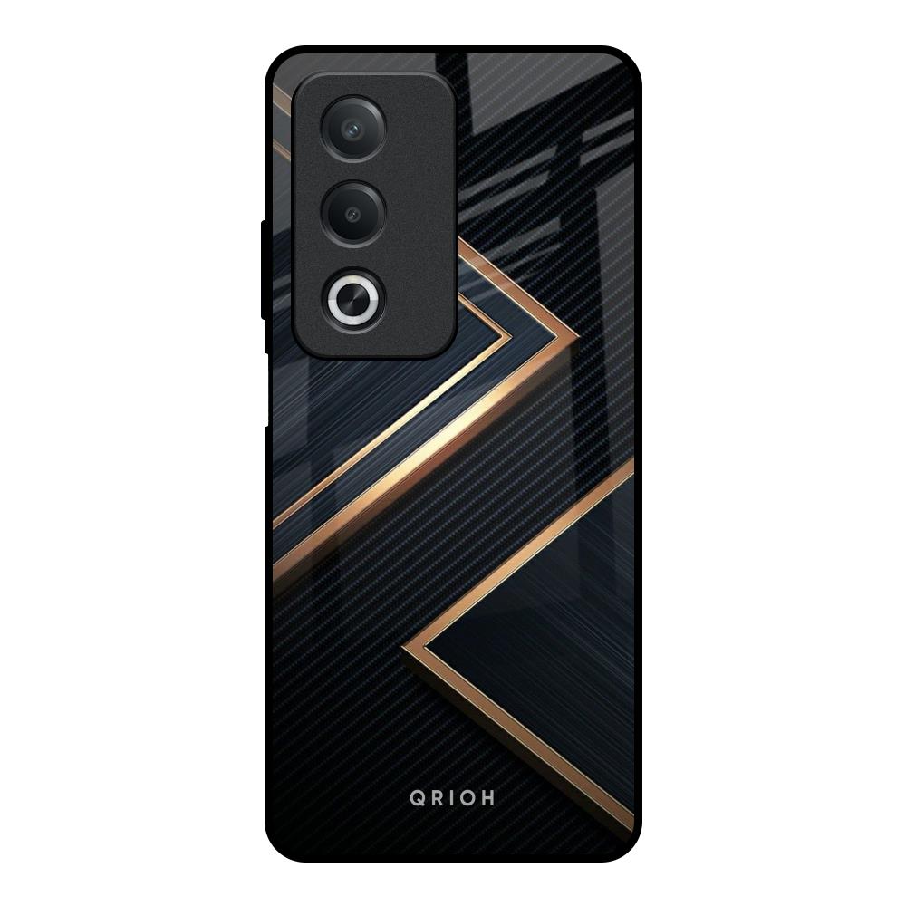 Sleek Golden & Navy OPPO A3 Pro 5G Glass Back Cover Online