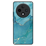 Blue Golden Glitter Oppo F27 Pro Plus Glass Back Cover Online