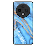 Vibrant Blue Marble Oppo F27 Pro Plus Glass Back Cover Online
