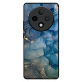 Blue Cool Marble Oppo F27 Pro Plus Glass Back Cover Online