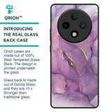 Purple Gold Marble Glass Case for Oppo F27 Pro Plus