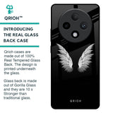 White Angel Wings Glass Case for Oppo F27 Pro Plus