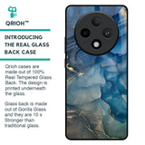 Blue Cool Marble Glass Case for Oppo F27 Pro Plus