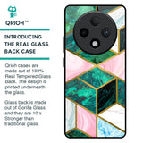 Seamless Green Marble Glass Case for Oppo F27 Pro Plus