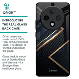 Sleek Golden & Navy Glass Case for Oppo F27 Pro Plus