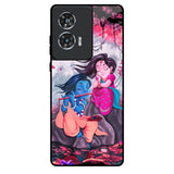 Radha Krishna Art Motorola Edge 50 Fusion 5G Glass Back Cover Online