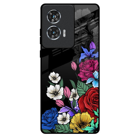 Rose Flower Bunch Art Motorola Edge 50 Fusion 5G Glass Back Cover Online