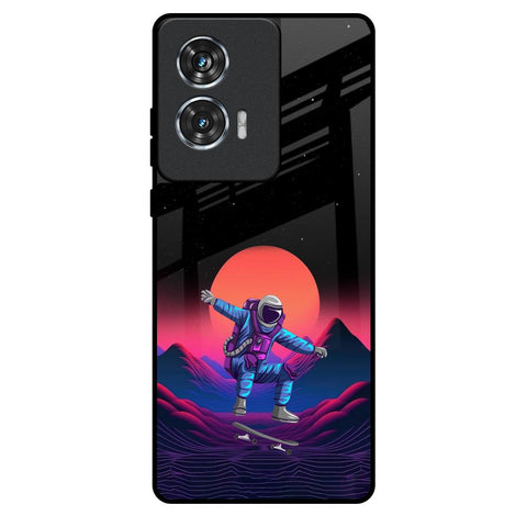 Retro Astronaut Motorola Edge 50 Fusion 5G Glass Back Cover Online