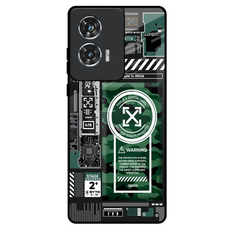 Green Camo Circuit Motorola Edge 50 Fusion 5G Glass Back Cover Online