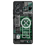 Green Camo Circuit Motorola Edge 50 Fusion 5G Glass Back Cover Online