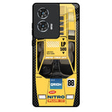 Yellow Racing Car Motorola Edge 50 Fusion 5G Glass Back Cover Online