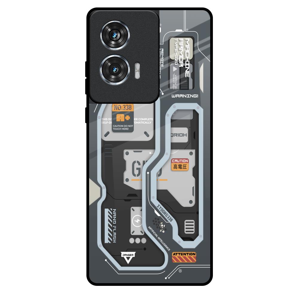 Retro Futuristic Motorola Edge 50 Fusion 5G Glass Back Cover Online