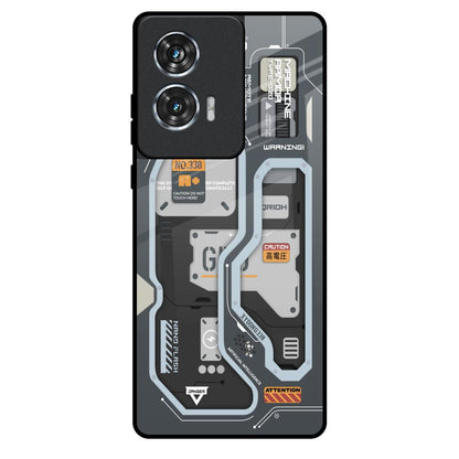 Retro Futuristic Motorola Edge 50 Fusion 5G Glass Back Cover Online