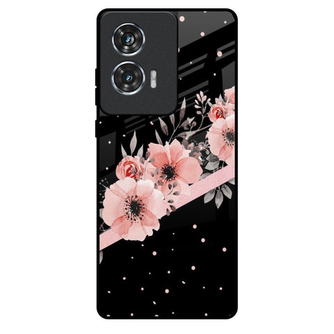 Floral Black Band Motorola Edge 50 Fusion 5G Glass Back Cover Online