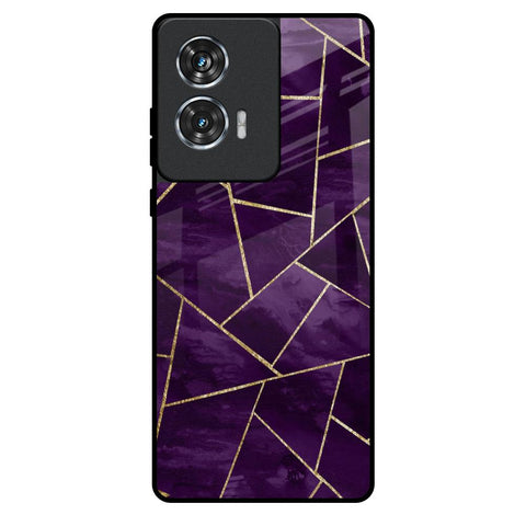 Geometric Purple Motorola Edge 50 Fusion 5G Glass Back Cover Online
