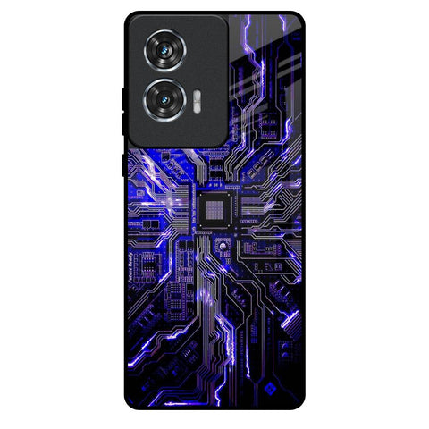 Techno Color Pattern Motorola Edge 50 Fusion 5G Glass Back Cover Online