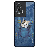 Kitty In Pocket Motorola Edge 50 Fusion 5G Glass Back Cover Online