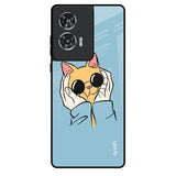 Adorable Cute Kitty Motorola Edge 50 Fusion 5G Glass Back Cover Online