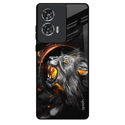 Aggressive Lion Motorola Edge 50 Fusion 5G Glass Back Cover Online