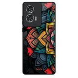 Retro Gorgeous Flower Motorola Edge 50 Fusion 5G Glass Back Cover Online
