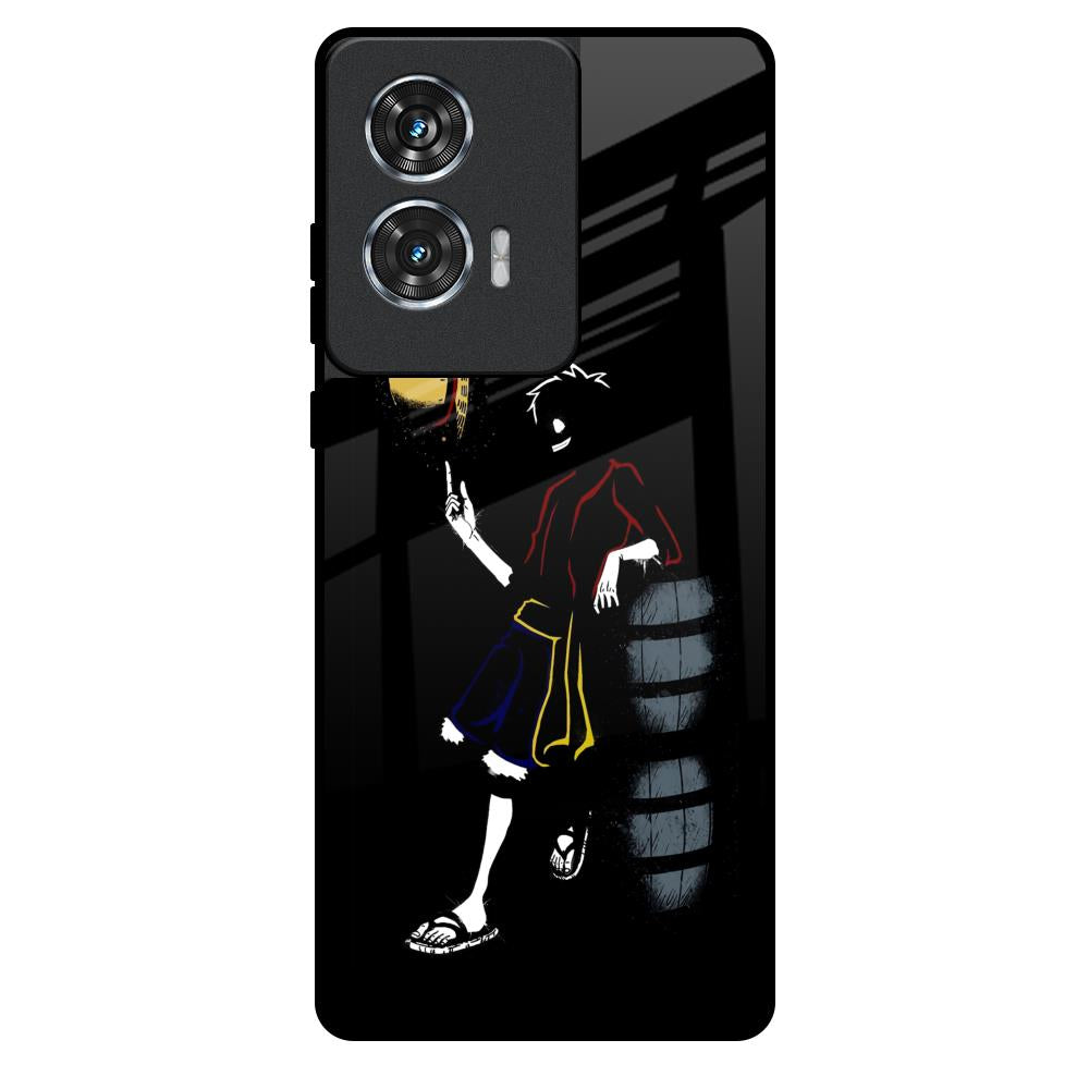 Luffy Line Art Motorola Edge 50 Fusion 5G Glass Back Cover Online