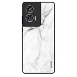 Modern White Marble Motorola Edge 50 Fusion 5G Glass Back Cover Online
