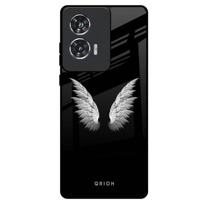 White Angel Wings Motorola Edge 50 Fusion 5G Glass Back Cover Online