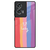 Lucky Abstract Motorola Edge 50 Fusion 5G Glass Back Cover Online