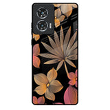 Lines Pattern Flowers Motorola Edge 50 Fusion 5G Glass Back Cover Online