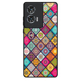 Multicolor Mandala Motorola Edge 50 Fusion 5G Glass Back Cover Online