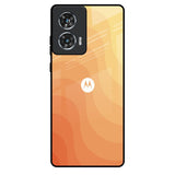 Orange Curve Pattern Motorola Edge 50 Fusion 5G Glass Back Cover Online