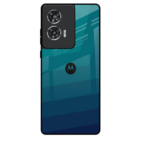 Green Triangle Pattern Motorola Edge 50 Fusion 5G Glass Back Cover Online