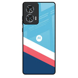 Pink & White Stripes Motorola Edge 50 Fusion 5G Glass Back Cover Online